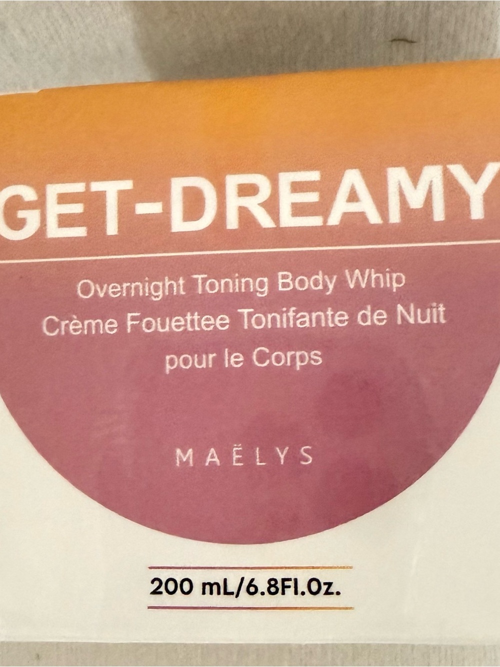 Maelys Get-Dreamy Overnight Toning Body Whip - Plum & Orange Packaging
